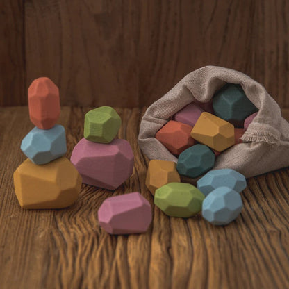 Wooden Balancing Stones Montessori Toy